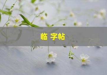 临 字帖